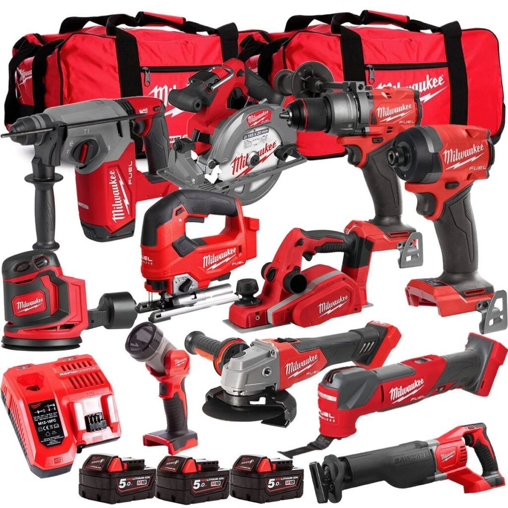 M18FPP6L3-503BK26 18V 11 Piece Tool Kit with 3 x 5.0Ah Batteries Charger & Wheeled Bag