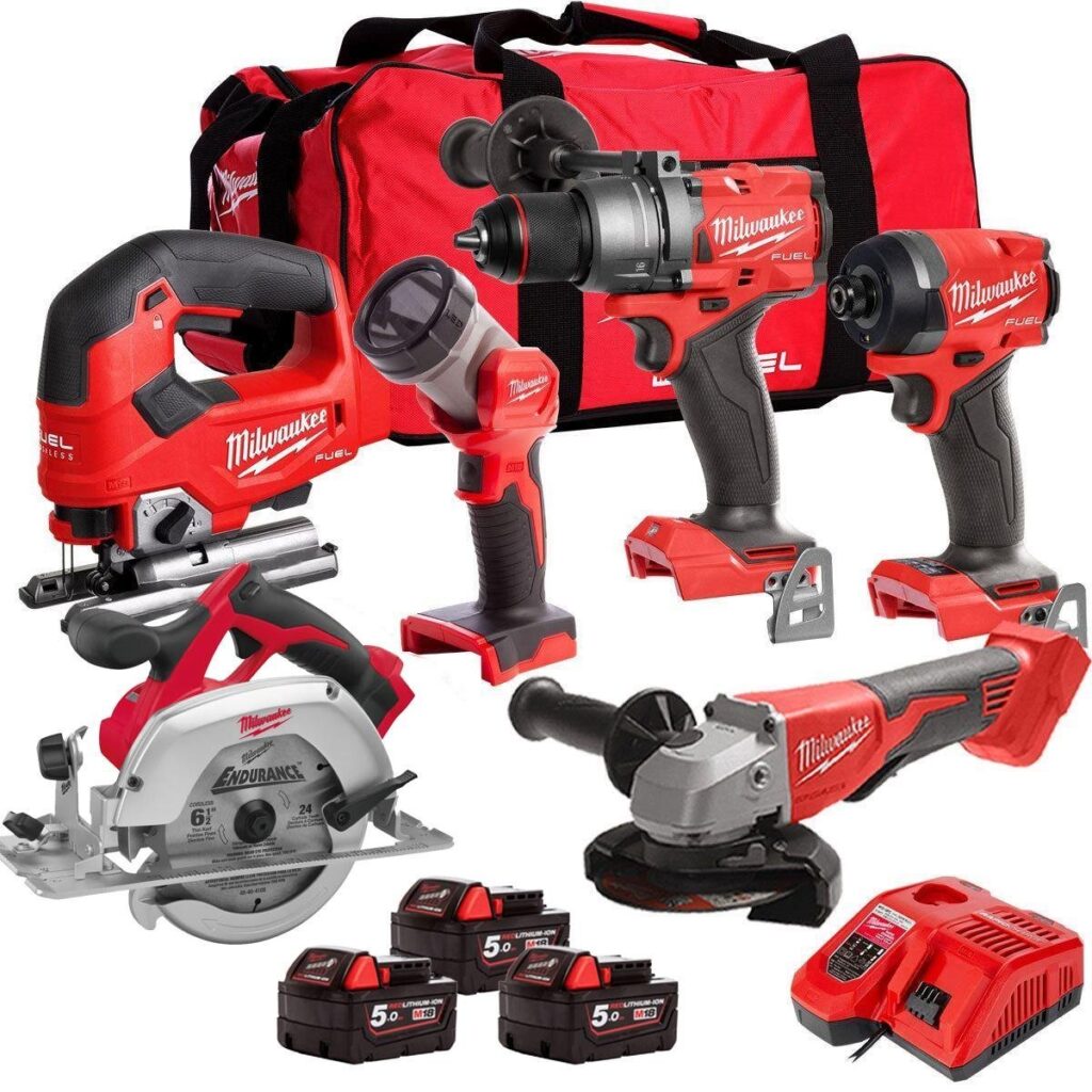 M18FPP6T2-503B 18V 6 Piece Tool Kit with 3 x 5.0Ah Battery & Charger