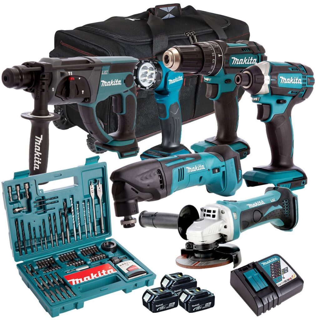 18V 6 Piece Kit with 3 x 5.0Ah Batteries Charger & 100 Accessory Set T4TKIT-7316