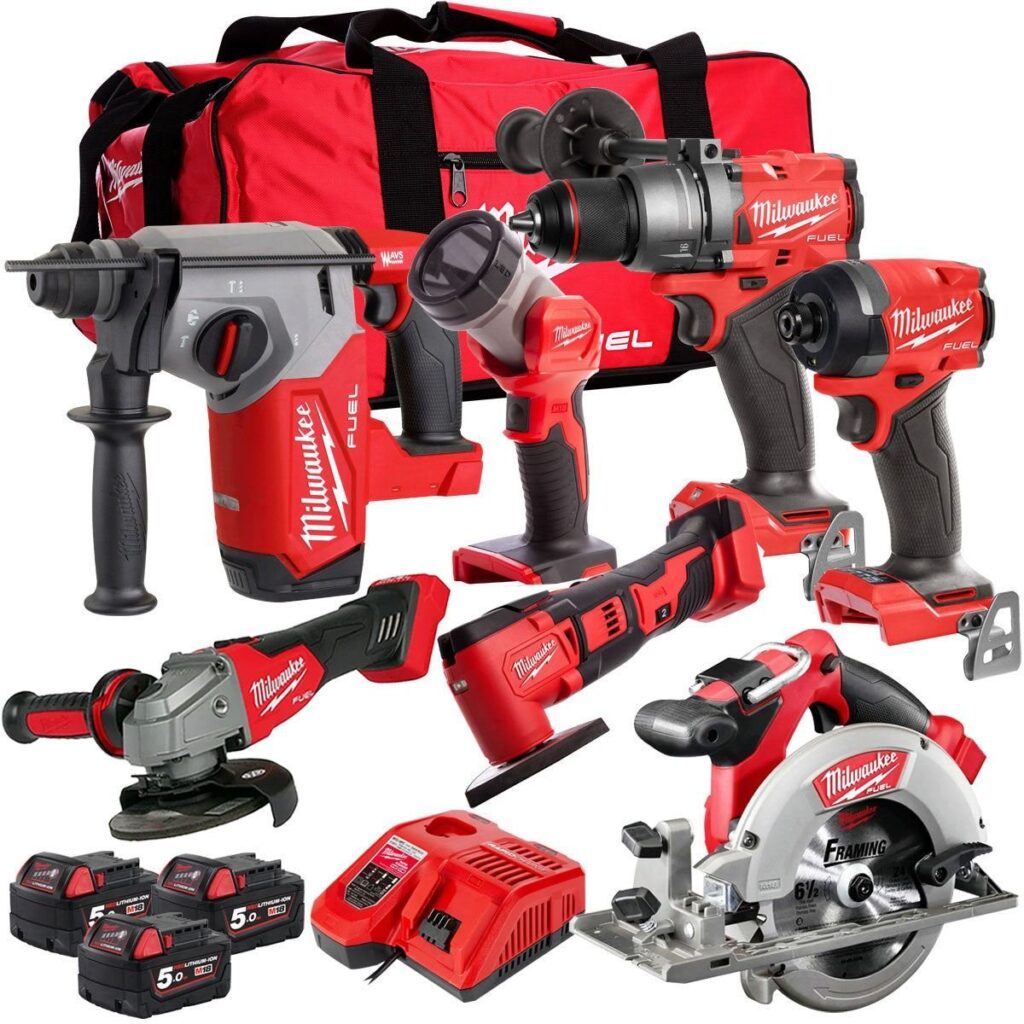 M18FPP7T-503B 18V 7 Piece Power Pack Tool Kit with 3 x 5.0Ah Batteries & Charger